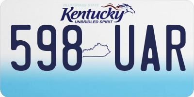 KY license plate 598UAR