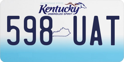 KY license plate 598UAT