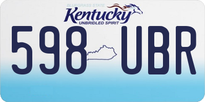 KY license plate 598UBR