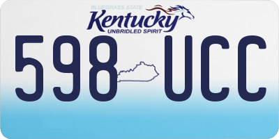 KY license plate 598UCC