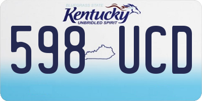 KY license plate 598UCD