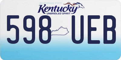 KY license plate 598UEB