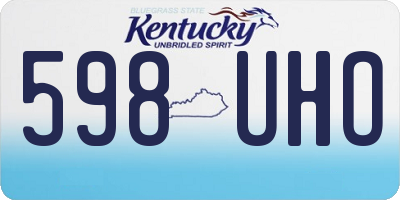 KY license plate 598UHO