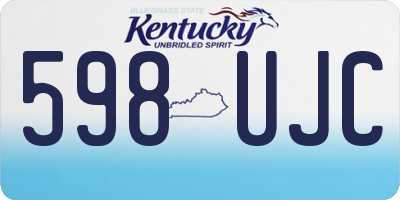 KY license plate 598UJC