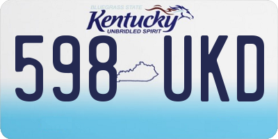 KY license plate 598UKD