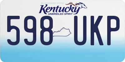 KY license plate 598UKP