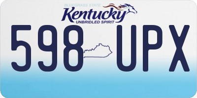 KY license plate 598UPX
