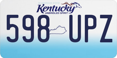 KY license plate 598UPZ