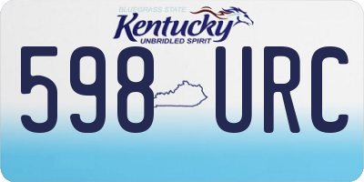 KY license plate 598URC