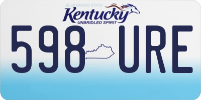 KY license plate 598URE