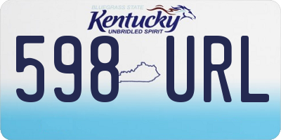 KY license plate 598URL