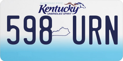 KY license plate 598URN