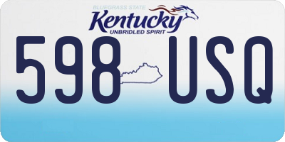KY license plate 598USQ