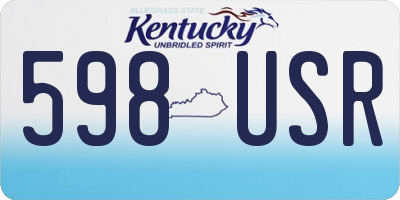 KY license plate 598USR