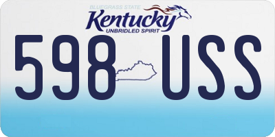 KY license plate 598USS