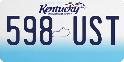 KY license plate 598UST