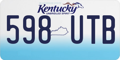 KY license plate 598UTB