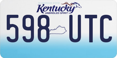 KY license plate 598UTC