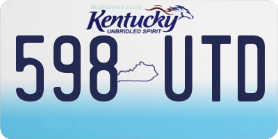 KY license plate 598UTD