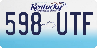KY license plate 598UTF