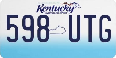 KY license plate 598UTG
