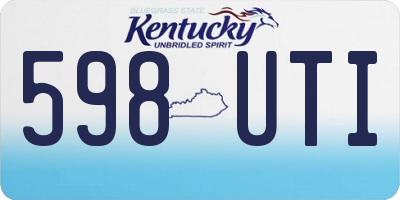 KY license plate 598UTI