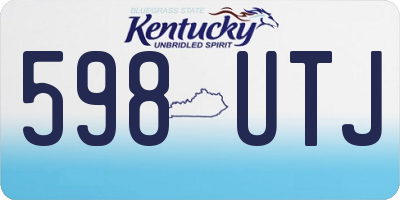 KY license plate 598UTJ
