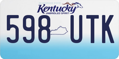 KY license plate 598UTK