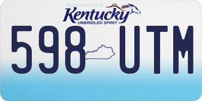 KY license plate 598UTM