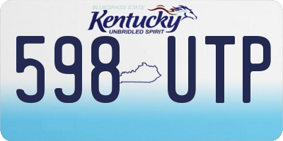 KY license plate 598UTP