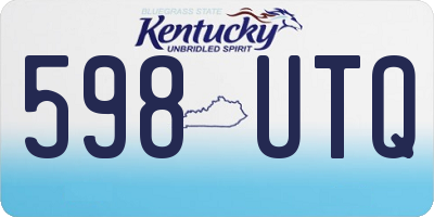 KY license plate 598UTQ