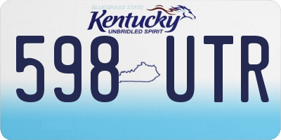 KY license plate 598UTR