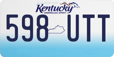 KY license plate 598UTT