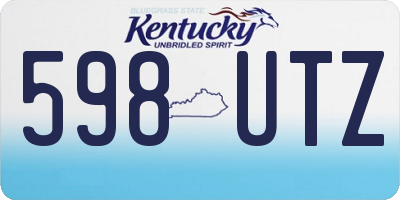KY license plate 598UTZ