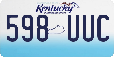 KY license plate 598UUC