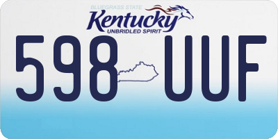 KY license plate 598UUF
