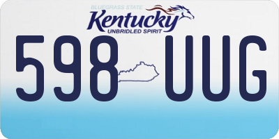 KY license plate 598UUG