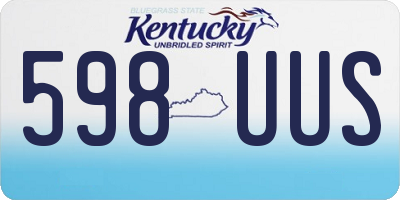 KY license plate 598UUS