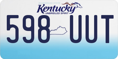 KY license plate 598UUT