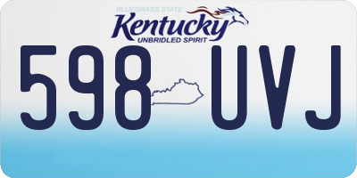 KY license plate 598UVJ