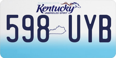 KY license plate 598UYB