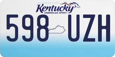 KY license plate 598UZH