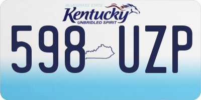 KY license plate 598UZP
