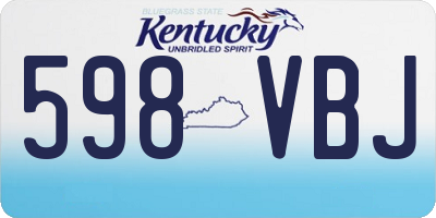 KY license plate 598VBJ
