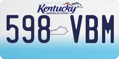 KY license plate 598VBM