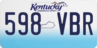 KY license plate 598VBR