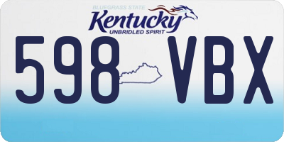 KY license plate 598VBX