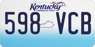 KY license plate 598VCB