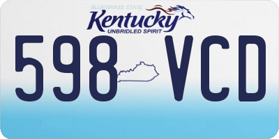 KY license plate 598VCD