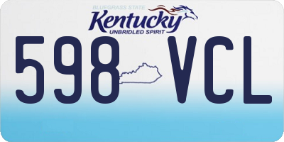 KY license plate 598VCL